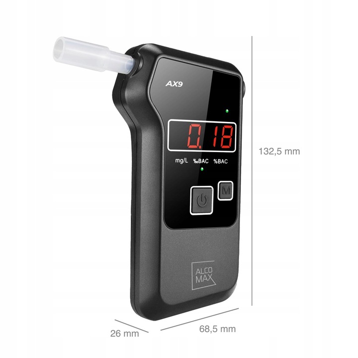 Profesjonalny Alkomat METEO AX9 + 20 USTNIKÓW