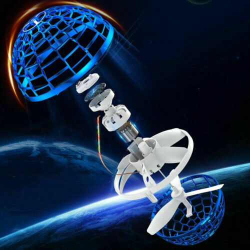 LATAJĄCA KULA STEROWANY RĘKĄ SPINNER DRON UFO LED ŚWIECI