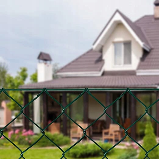 SIATKA OGRODZENIOWA 150 cm OCYNK + PCV ZIELONA drut 3,0 mm rolka 10mb 1,50m