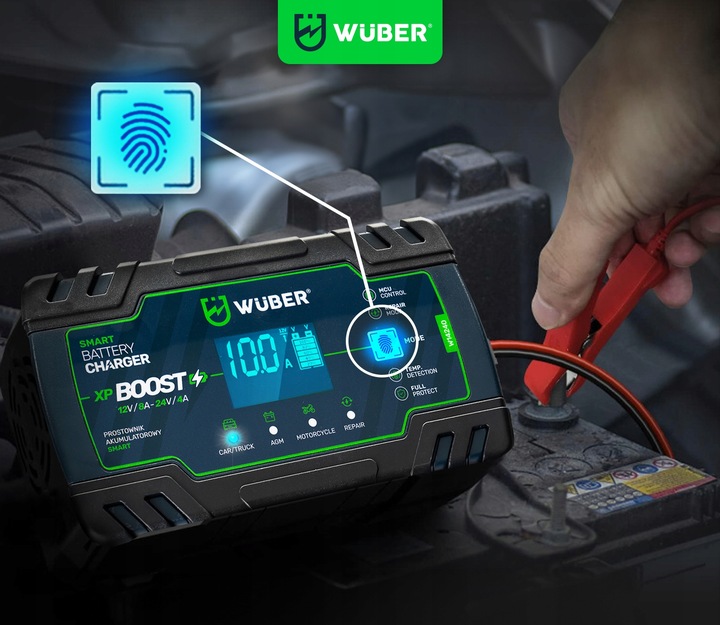 ŁADOWARKA PROSTOWNIK AKUMULATORÓW MIKROPROCESOROWY SAMOCHODOWY 12V/24V MCU