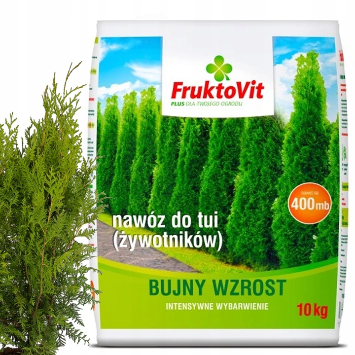 FRUKTOVIT PLUS NAWÓZ DO ŻYWOTNIKÓW TUI THUI BUJNY WZROST WYBARWIENIE 10KG