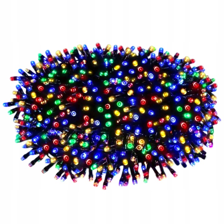 LAMPKI CHOINKOWE 500 LED ZEWNĘTRZNE WEWNĘTRZNE ŚWIĄTECZNE MULTIKOLOR MIX