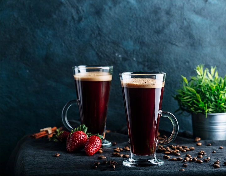 Szklanki Caffe Latte GLASMARK 6szt do kawy latte na stópce 250ml