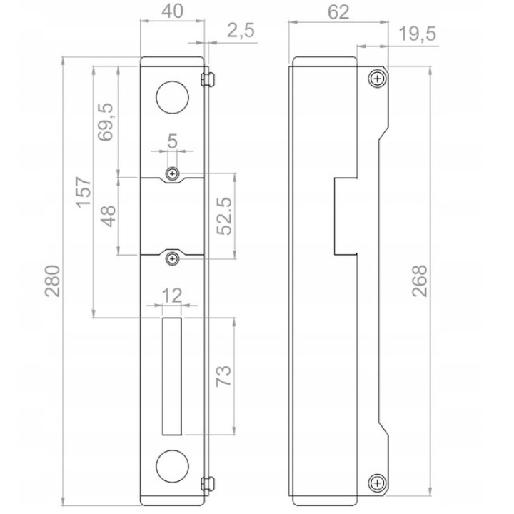 Elektrozaczep niskoprądowy Orno OR-EZ-4032 symetryczny