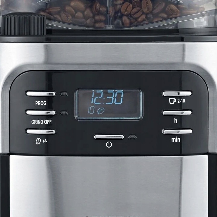 EKSPRES PRZELEWOWY DO KAWY Z MŁYNKIEM ŻARNOWYM SEVERIN 1000W + PROGRAMATOR