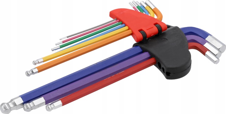 KLUCZE IMBUSOWE DŁUGIE 1,5-10mm 9el. IMBUSY HEX ZESTAW IMBUSÓW Z KULĄ YATO