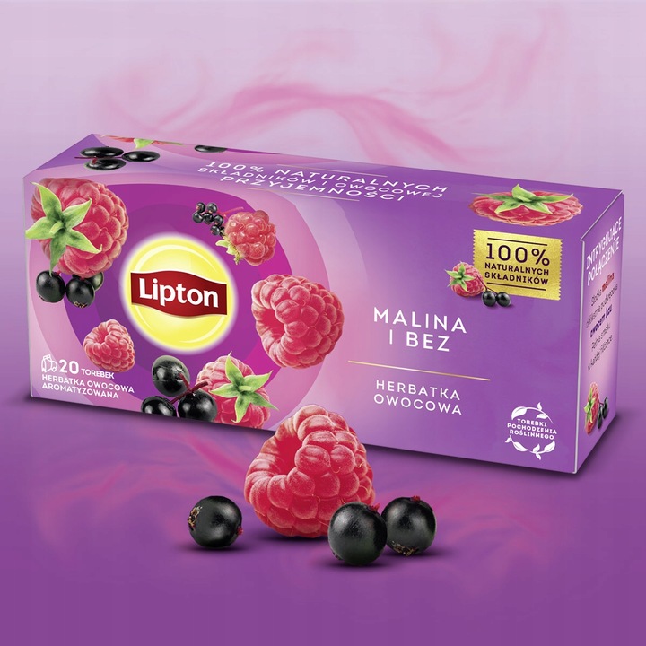 Zestaw Lipton Herbatki owocowe wszystkie smaki 5x20 torebek + PUSZKA GRATIS