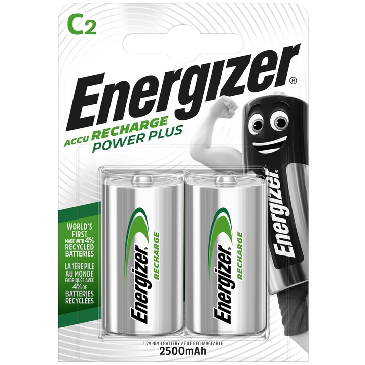 Ładowarka Energizer Universal R3 R6 R14 R20 9V + 2x Akumulatorki C 2500mAh
