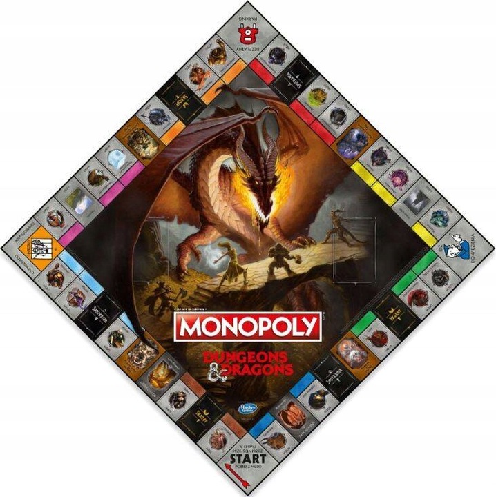 Monopoly RPG D&D PIĘKNA gra planszowa oryginał POLSKA EDYCJA KOLEKCJONERSKA