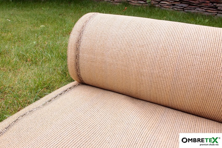 Siatka Cieniująca 1,5x30m Osłonowa Osłona Na Ogrodzenie Balkon Płot Beżowa