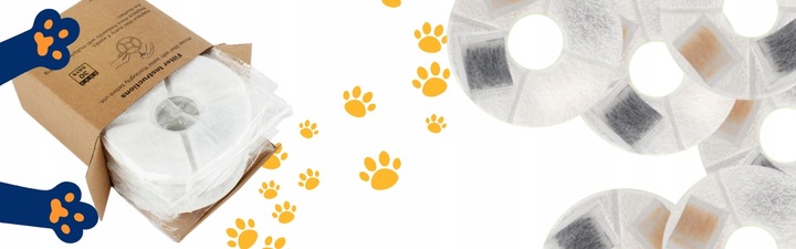 ZESTAW WYMIENNY FILTRÓW FILTR DO FONTANNY POIDŁA POIDEŁKA KOTA PSA 6 SZTUK