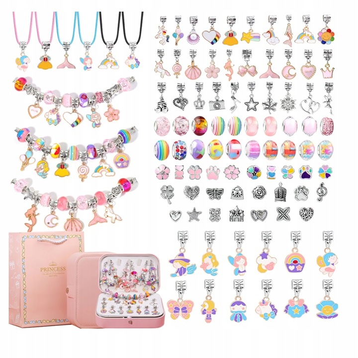 150EL IDEALNY PREZENT ZESTAW DO ROBIENIA BRANSOLETEK I NASZYJNIKÓW