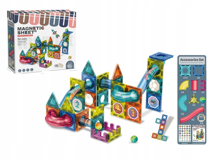 Klocki magnetyczne tor 3k