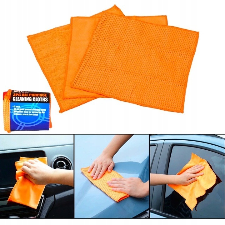 ZESTAW DO MYCIA SAMOCHODU AUTA CAR DETAILING 8cz. ŚCIERKI MIKROFIBRA