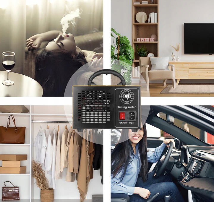 GENERATOR OZONU BEZPIECZNY OZONATOR SKUTECZNY OCZYSZCZACZ POWIETRZA 32 G/H