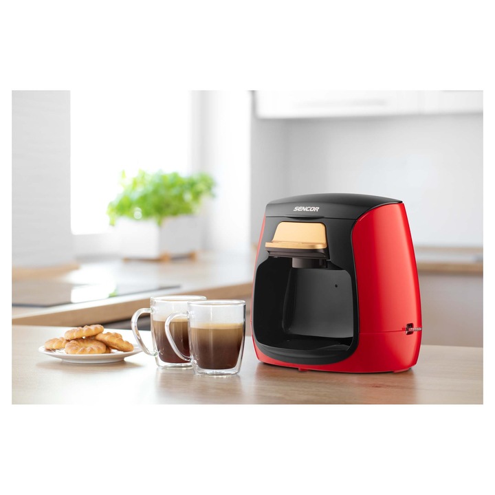 Mały Kompaktowy Ekspres do Kawy Sencor SCE 2101RD