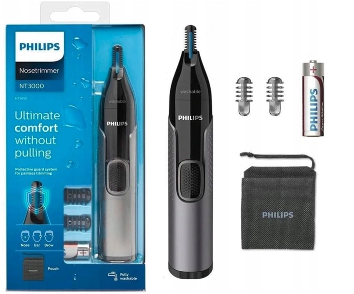 TRYMER DO NOSA BRWI USZU MASZYNKA PHILIPS GOLARKA + ETUI GRATIS