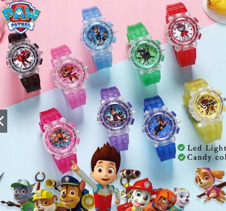zegarek dziecięcy PSI PATROL dla dziewczynki dziecka SKYE świecący LED