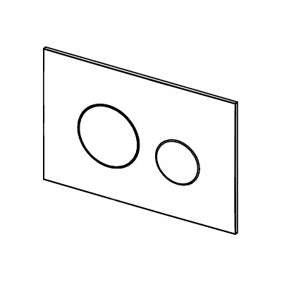 Przycisk spłukujący do WC Tece Loop biały połysk 9240920