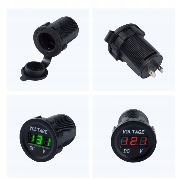 GNIAZDO ZAPALNICZKI SAMOCHÓD WOLTOMIERZ 2x USB 2A