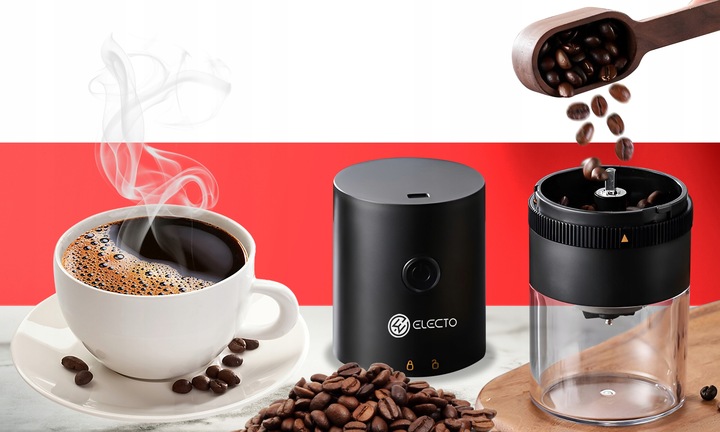 MINI ELEKTRYCZNY MŁYNEK DO KAWY BEZPRZEWODOWY PRZENOŚNY USB AKUMULATOR