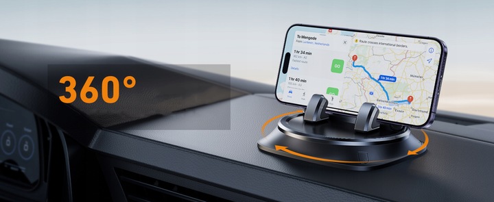 Uchwyt samochodowy obrotowy na deskę, kokpit stabilna podstawka na telefon