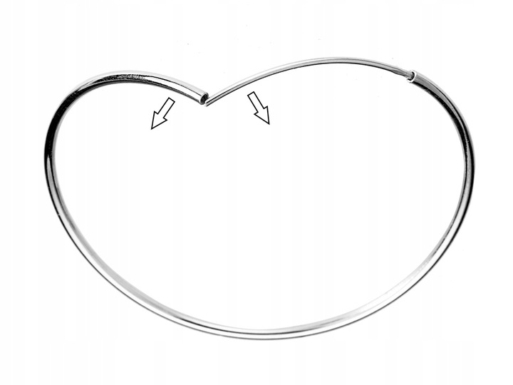 Kolczyki kółka srebrne pr 925 klasyczne koła 6 cm