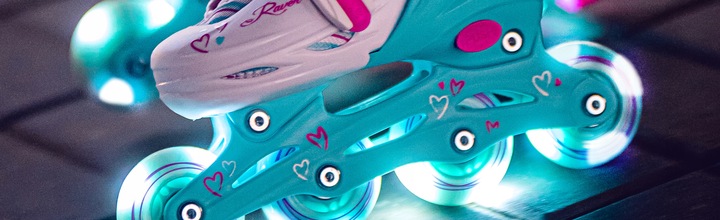 Rolki Regulowane RAVEN Loret Mint 30-33 Kółka LED