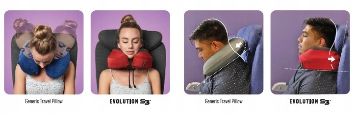 Poduszka na szyję podróżna Evo S3 Cabeau szara