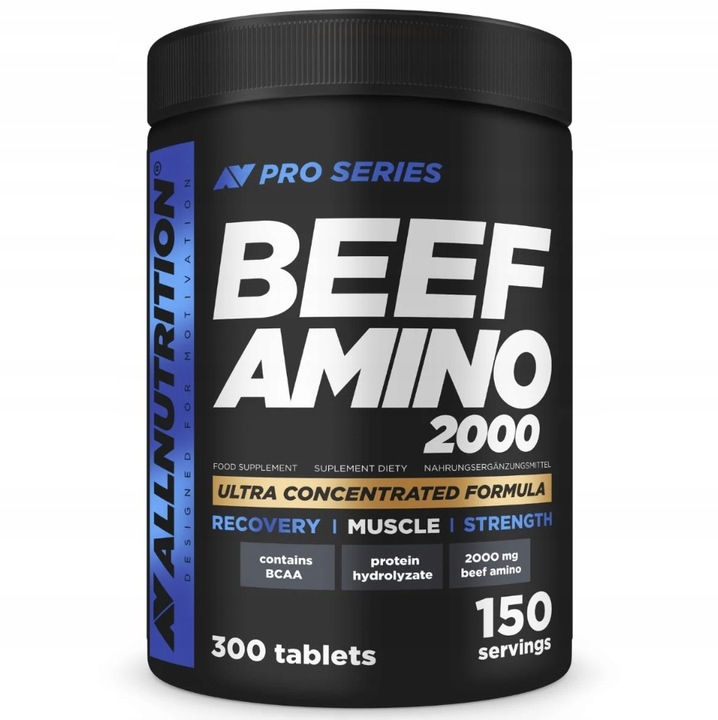 ALLNUTRITION BEEF AMINO BCAA AMINOKWASY 300 TAB