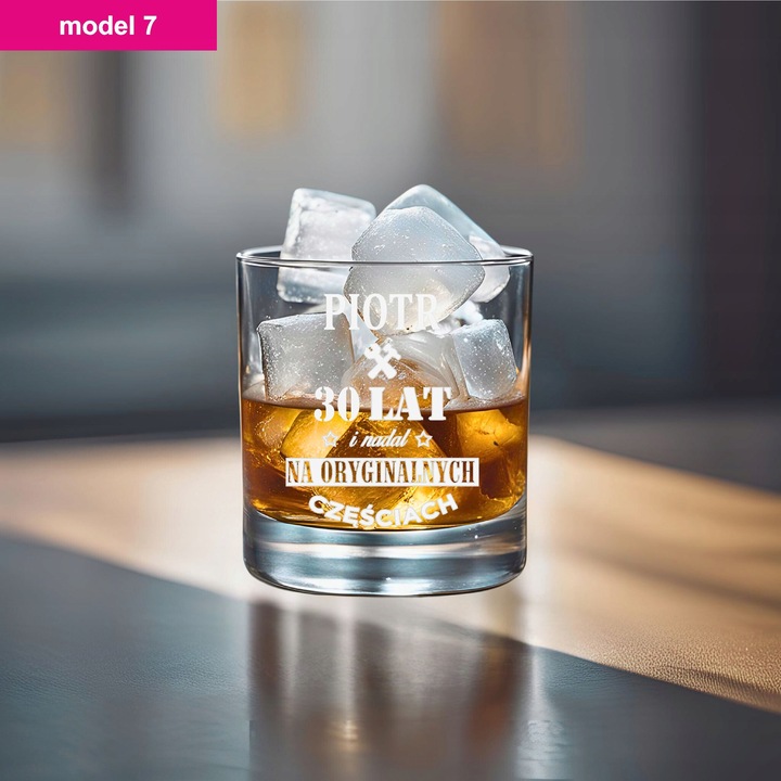 Prezent na 30 40 50 Urodziny Szklanki do Whisky z Personalizowanym Grawerem