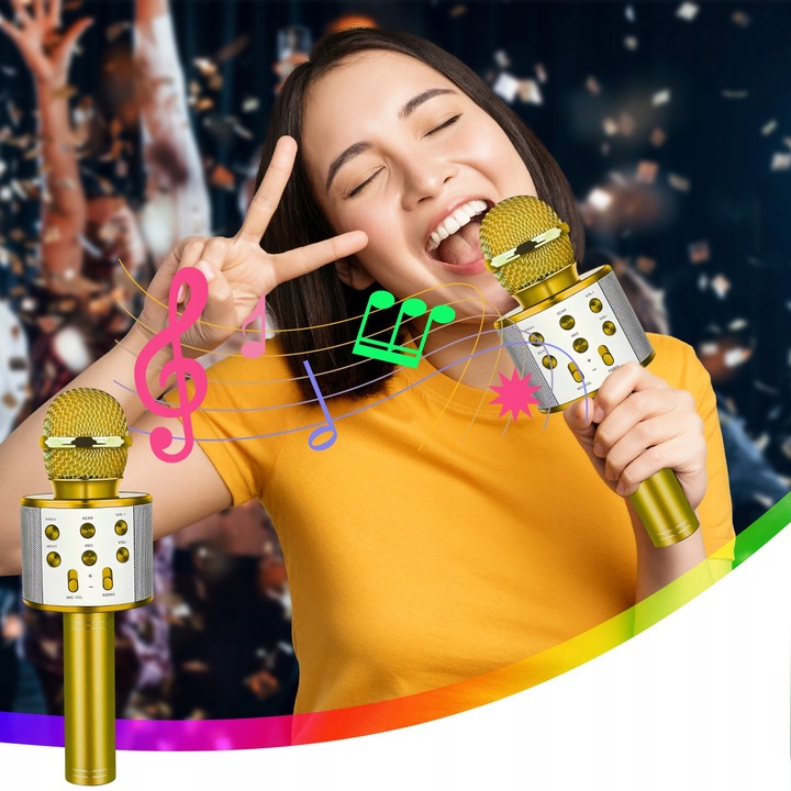 MIKROFON BEZPRZEWODOWY KARAOKE GŁOŚNIK BLUETOOTH PREZENT DLA DZIECI