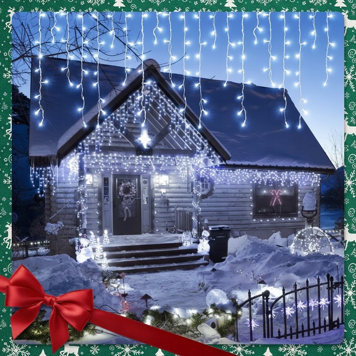 SOPLE LED 500 LAMPKI ZIMNE WISZĄCE 24M ZEWNĘTRZNE WEWNĘTRZNE EFEKT FLASH