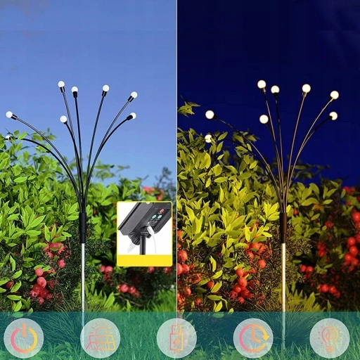 Lampki Ogrodowe Solarne Kulki Oświetlenie 4 Szt