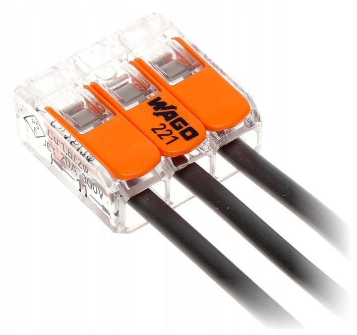 WAGO SZYBKOZŁĄCZKA DRUT/LINKA 3x4mm 221-413 100 szt