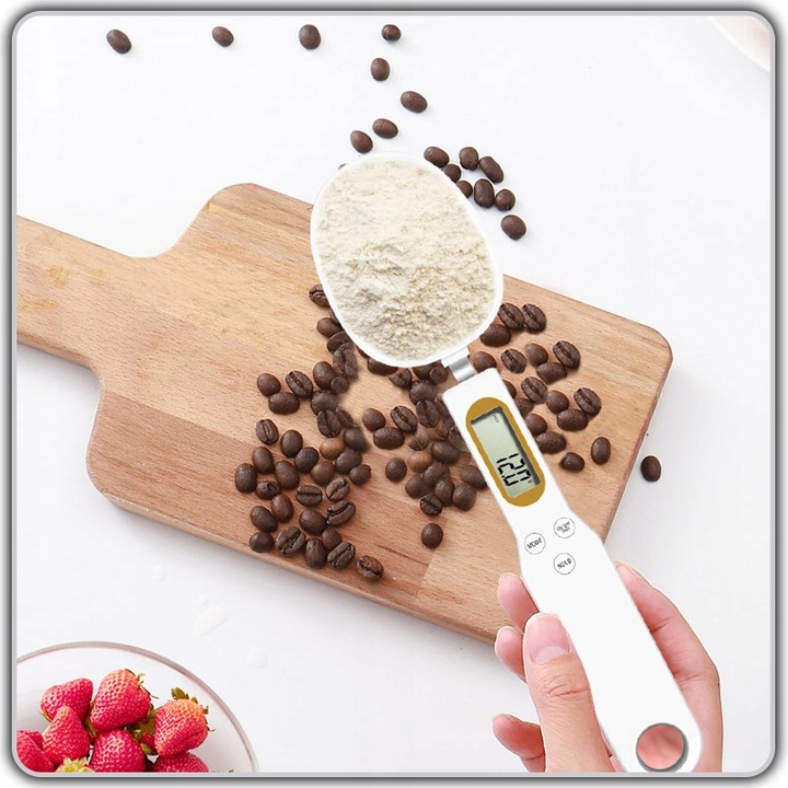 WAGA ELEKTRONICZNA KUCHENNA DO KUCHNI ŁYŻKA MIARKA Z WAGĄ