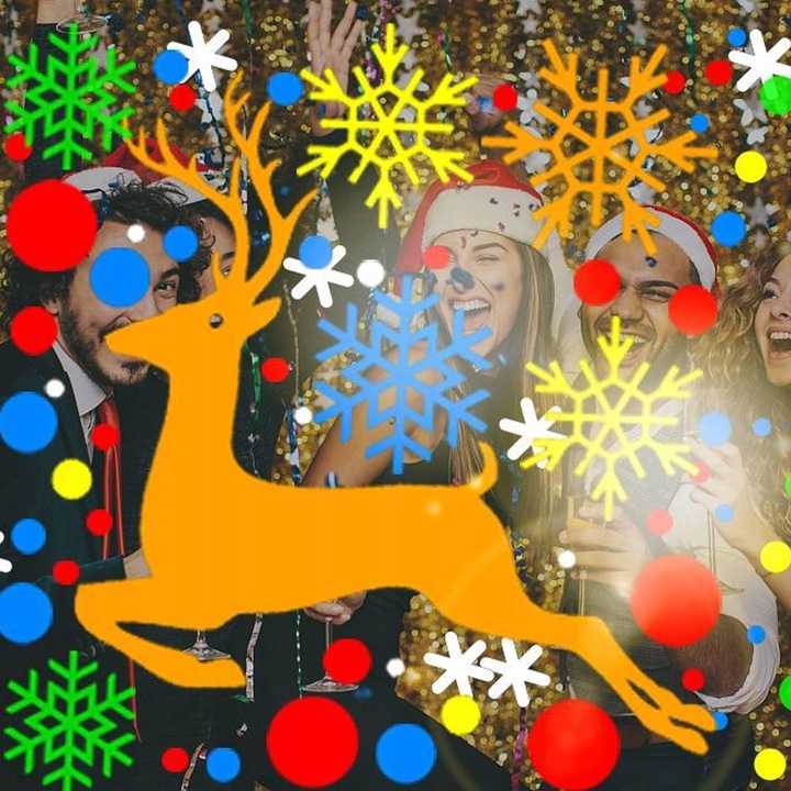 Projektor laserowy świąteczny led rzutnik wewnętrzny i zewnętrzny PREZENT