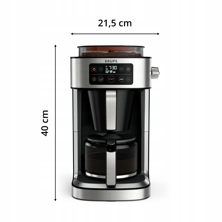 Ekspres przelewowy KRUPS KM760D10 srebrny 1,25 l 1000 W