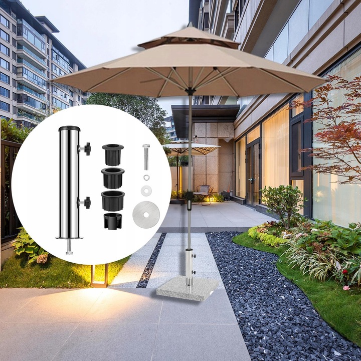 Podstawa parasola Stojak Rurka pasuje do 6 cm słupka Stal do podwórka