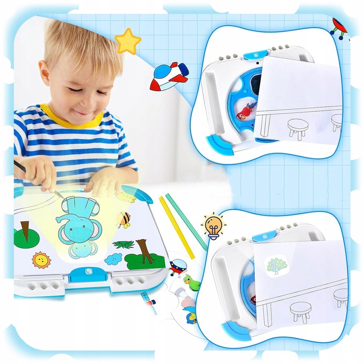 TABLICA Projektor Do Rysowania Podświetlana PULPIT LED Tablet SZABLONY