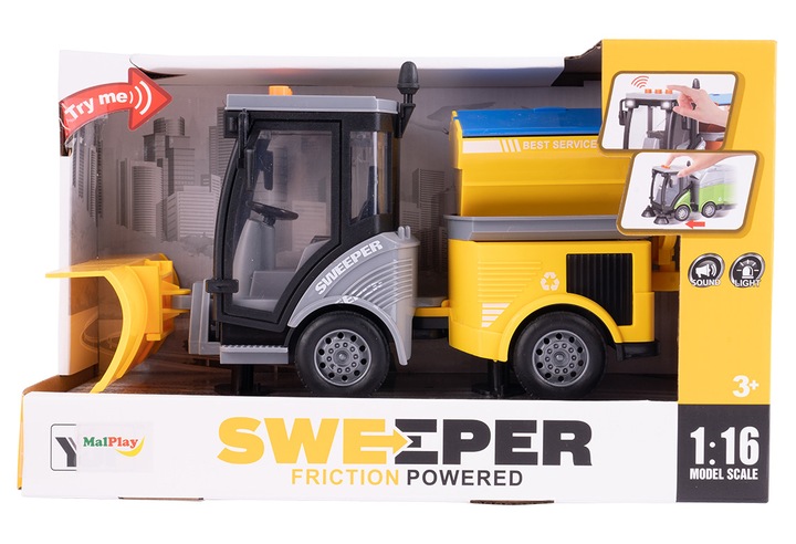 AUTO POJAZD ODŚNIEŻARKA DO ŚNIEGU SPYCHACZ ULICZNY LED DŹWIĘK NA BATERIE