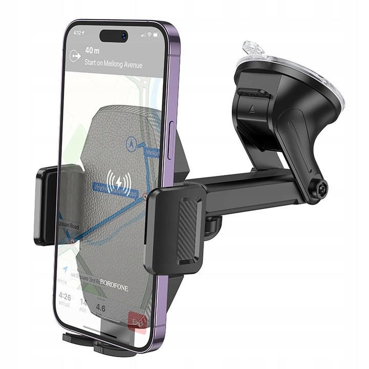 UCHWYT SAMOCHODOWY Z ŁADOWARKĄ INDUKCYJNĄ 15W DO TELEFONU +KABEL ŁADOWANIEM