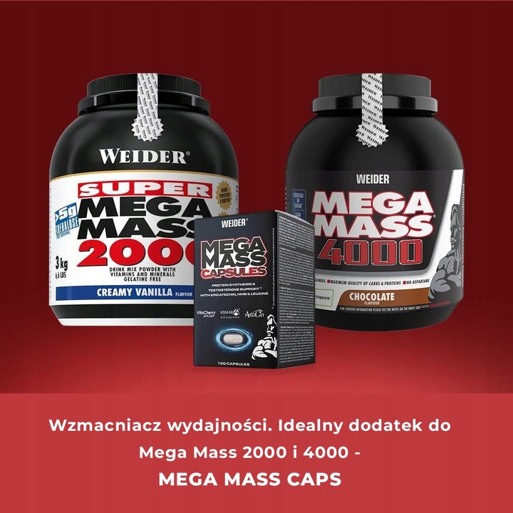 Weider Mega Mass Caps | 120 kapsułek
