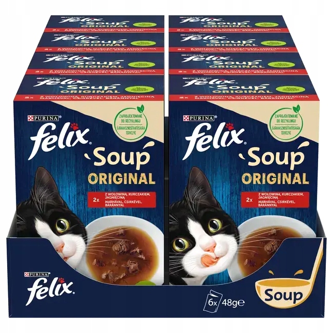FELIX SOUP Wiejskie Smaki Karma dla kota 48 saszetek x 48g
