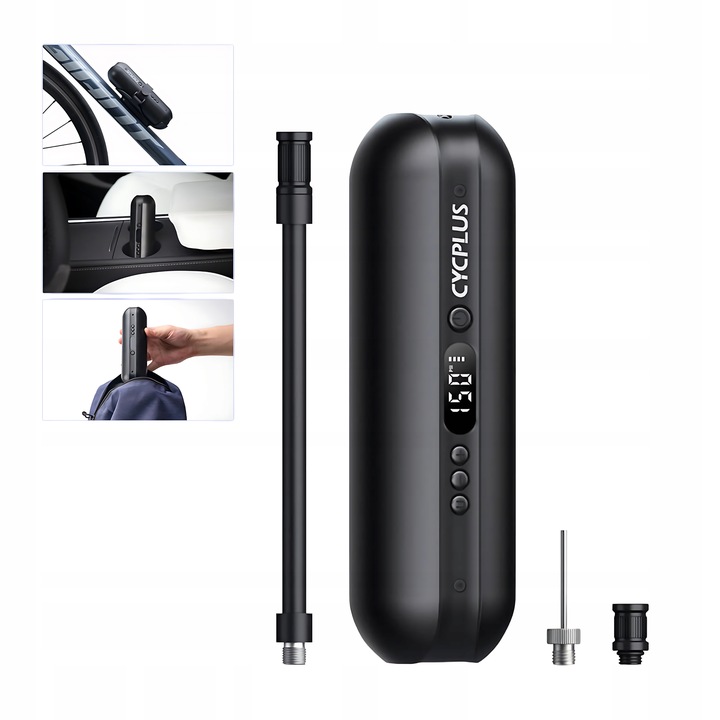 Cycplus Elektryczna Pompka Do Piłek Opon Z Funkcją Powerbanka 2x2600mah