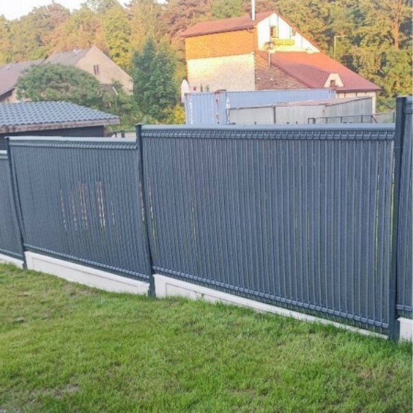 GRAFITOWA OSŁONA NA PŁOT LISTWY NA OGRODZENIE PANELE LAMELE 172X250CM