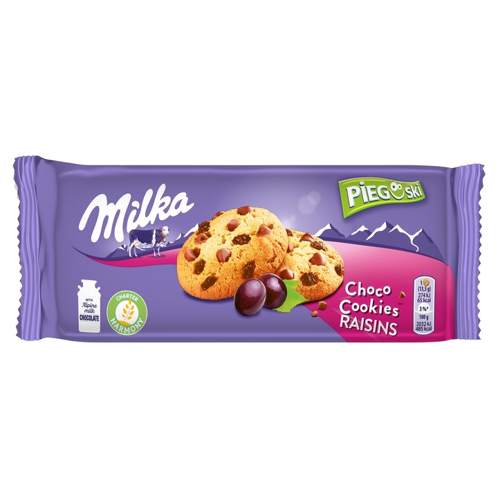9x Milka Pieguski Choco Cookie Raisins 135