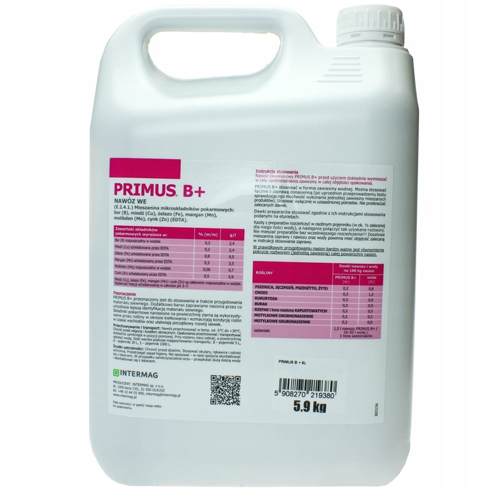 SARFUN 025 FS 5L ZAPRAWA GRZYBOBÓJCZA ZBOŻA + PRIMUS B+ 5L NAWÓZ DONASIENNY