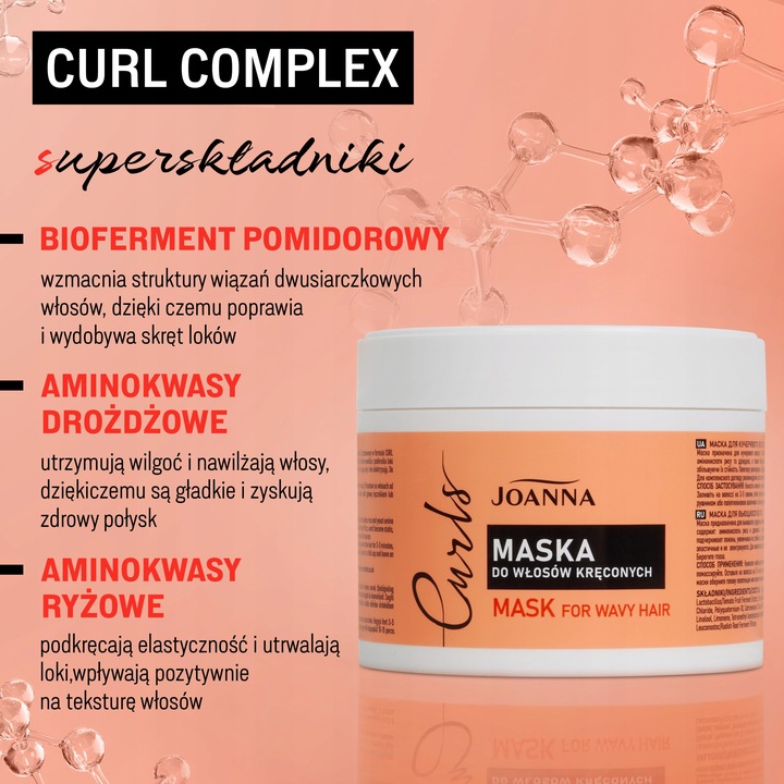 Zestaw 3x Joanna Curls do pielęgnacji włosów kręconych