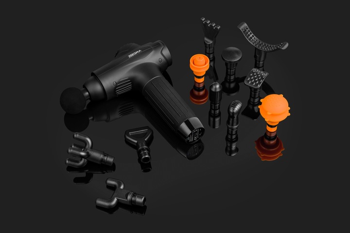 PISTOLET DO MASAŻU MASAŻER DO PLECÓW 12KOŃCÓWEK + WALIZKA + WOREK PREZENT